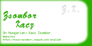 zsombor kacz business card